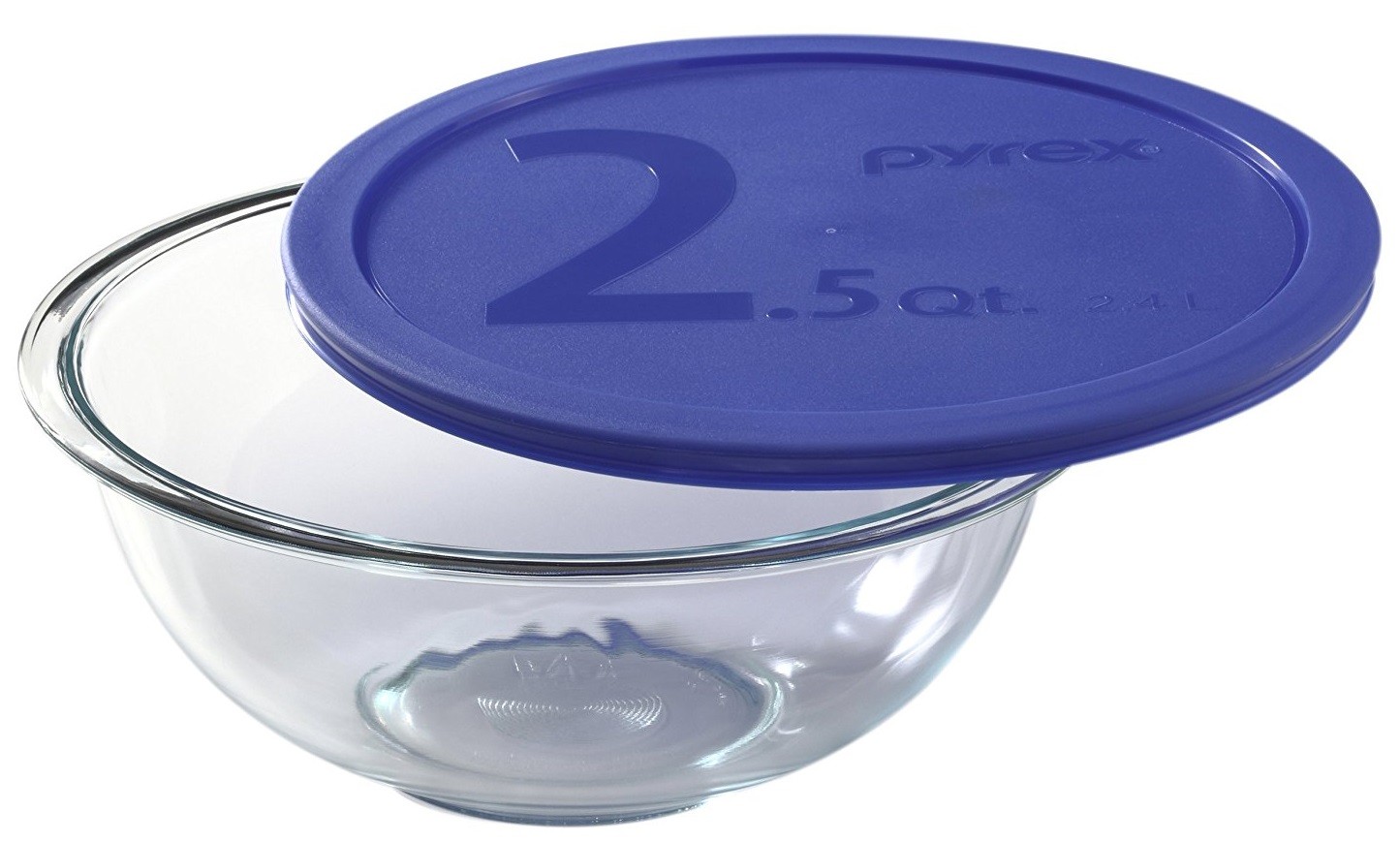 Pyrex® 2.5-quart Glass Mixing Bowl with Blue Lid - Larry The Locksmith