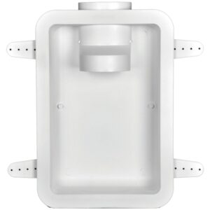 Dundas Jafine DRB4XZW Dryer Vent Box, 20-1/2 in L, 17-1/2 in H, 4.8 in Vent Hole, Polystyrene, White