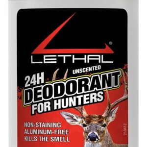 Lethal 24H UNSCENTED Series 942667-3Z24 Deodorant Stick, Odorless, Solid Gel, 3 oz (DISCONTINUED)