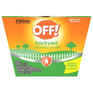 OFF! 70801 1-Wick Citronella Candle, White, Pleasant, 18 oz Bucket