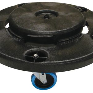 Rubbermaid 264000BLA Container Dolly, 250 lb, HDPE, Black