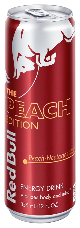Red Bull 611269283105 Energy Drink, Peach Flavor, 12 oz Can (Discontinued)