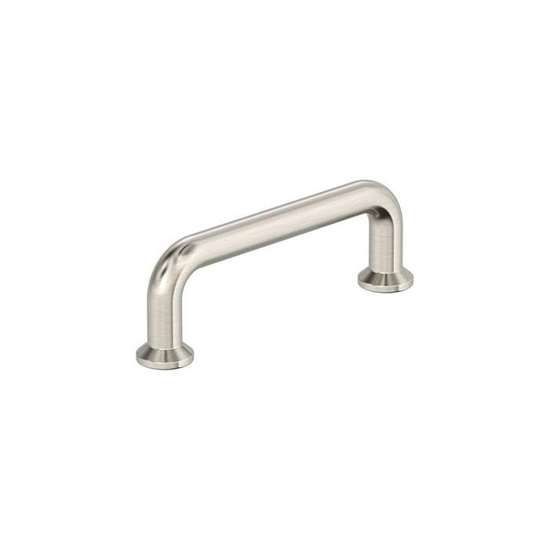 Amerock Factor Series BP37380G10 Cabinet Pull, 3-9/16 in L Handle, 1-3/16 in Projection, Zinc, Satin Nickel, Pack of 6