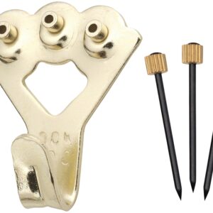 OOK 50027 Picture Hanger, 100 lb, Steel, Brass, Gold