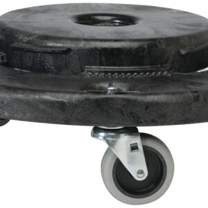 Rubbermaid FG264020BLA Trash Can Dolly, 350 lb, Plastic, Black
