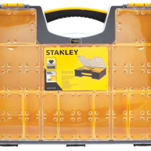 STANLEY 014710R Small Parts Organizer, 17-1/2 in L, 14 in W, 4-1/2 in H, 10-Compartment